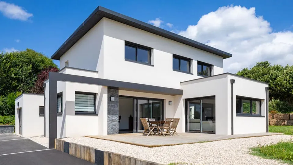 photos d'une maison moderne avec terrasse