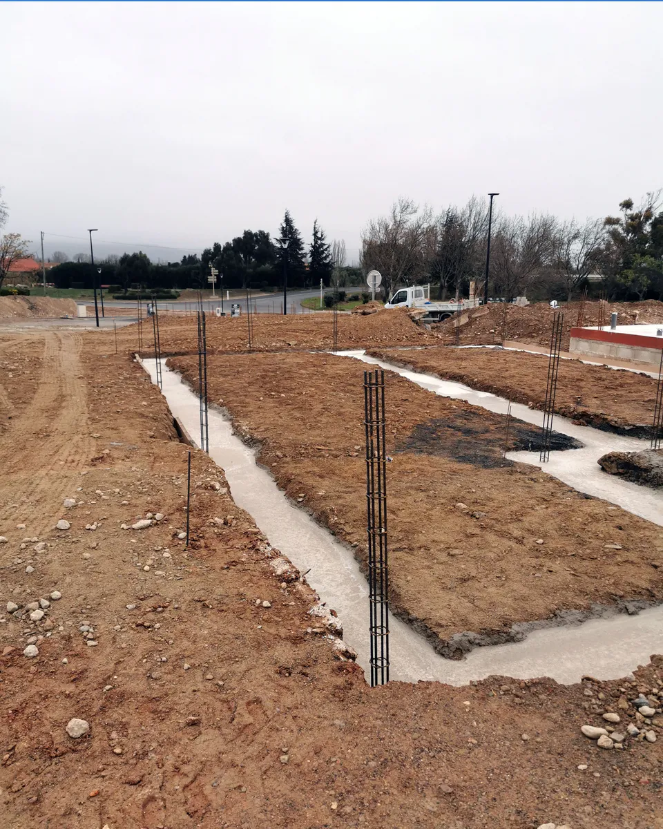 photo d'un chantier d'une maison, 1er étape: fondation